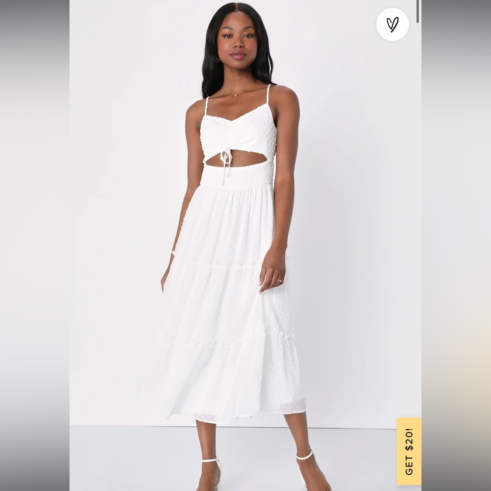 NEW WITH TAGS !! White dress - cannot return. Dress was never worn !!